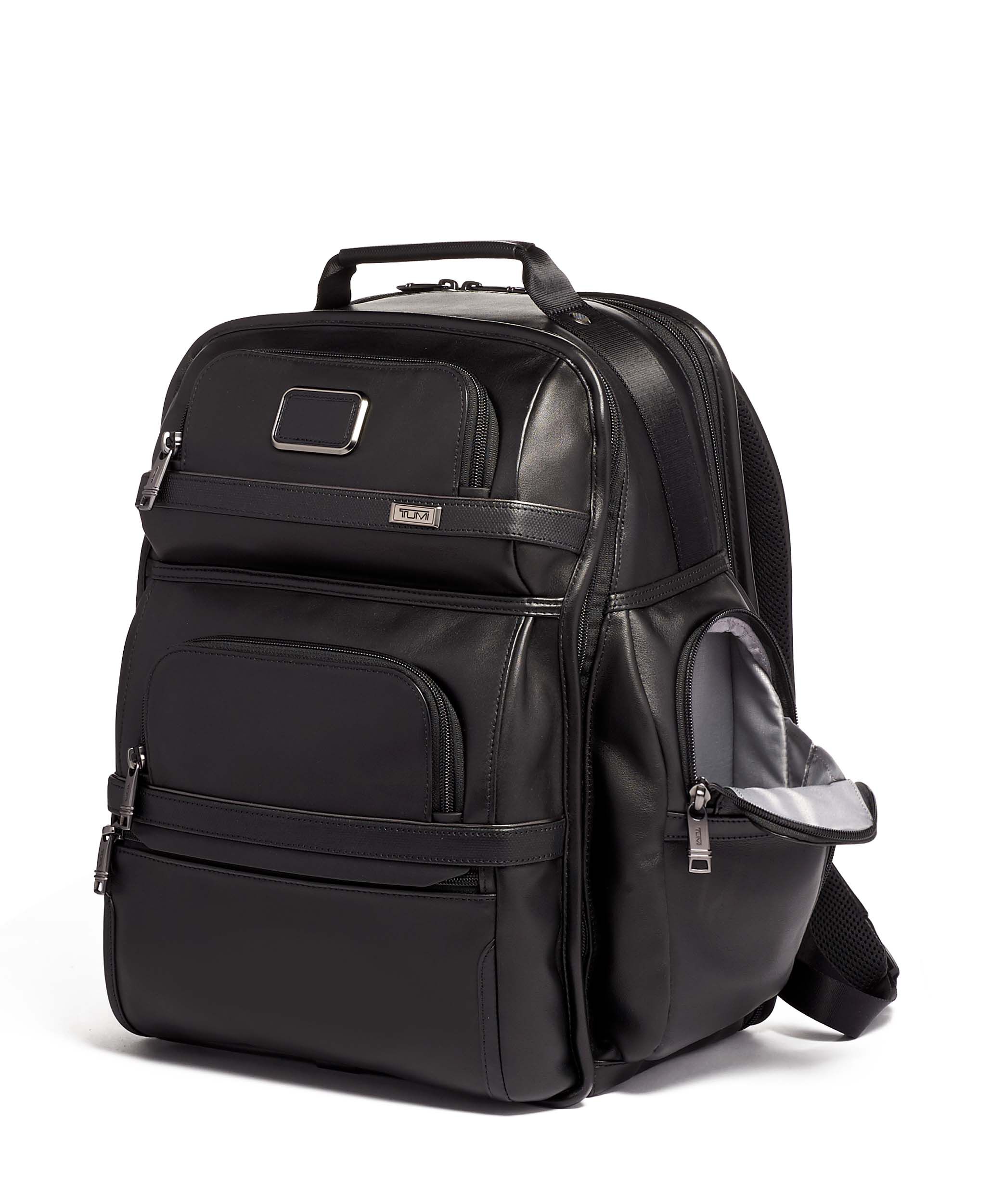 tumi alpha 3 leather backpack
