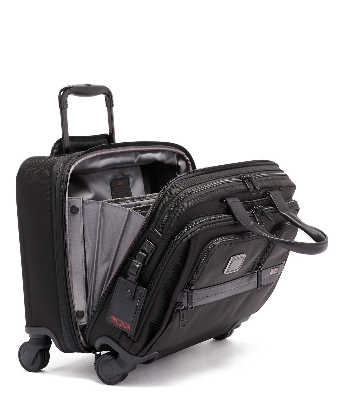 TUMI Alpha 2 DLX 4 WHL LPTP CASE BRIEF  Black