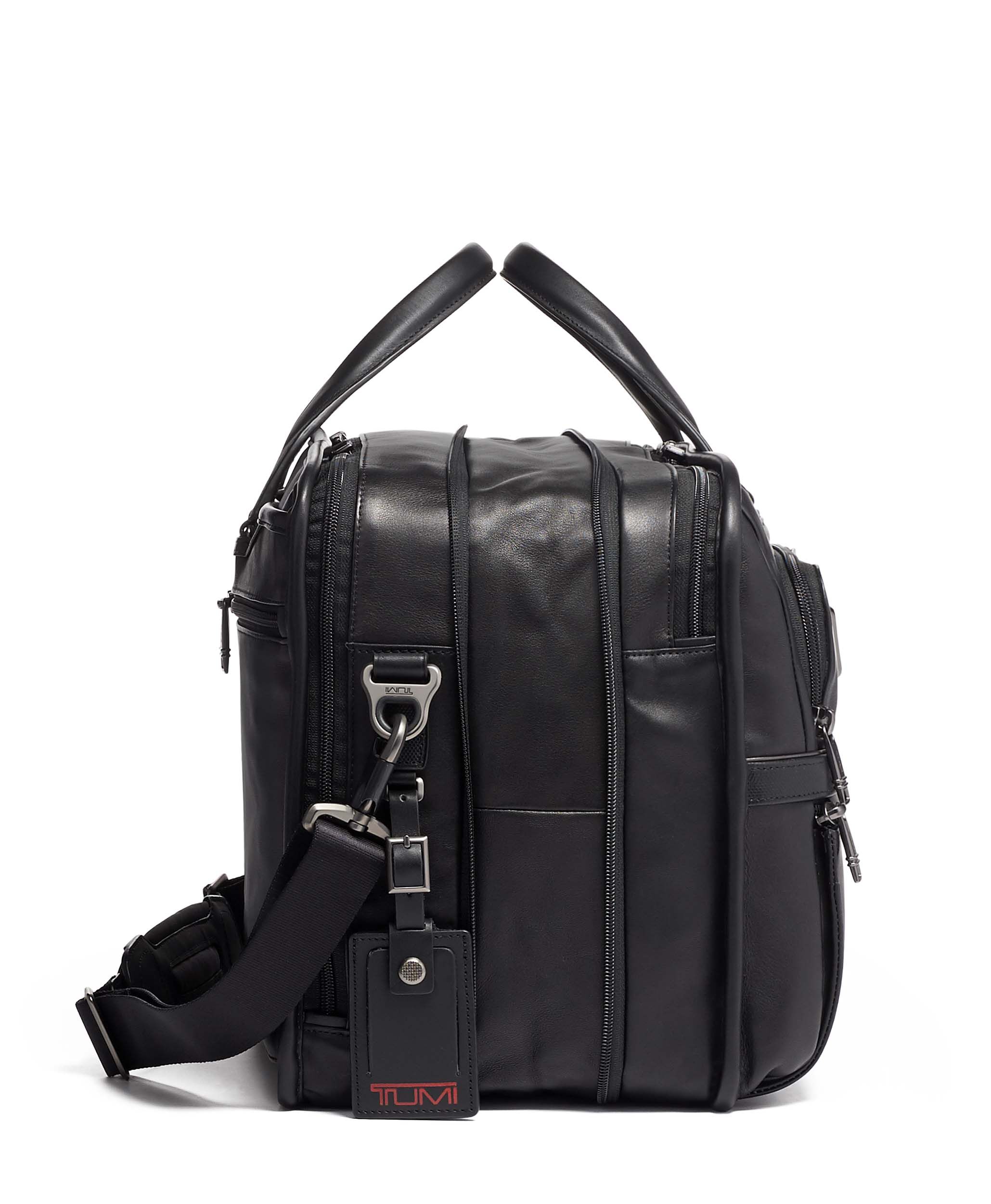 tumi organizer brief leather