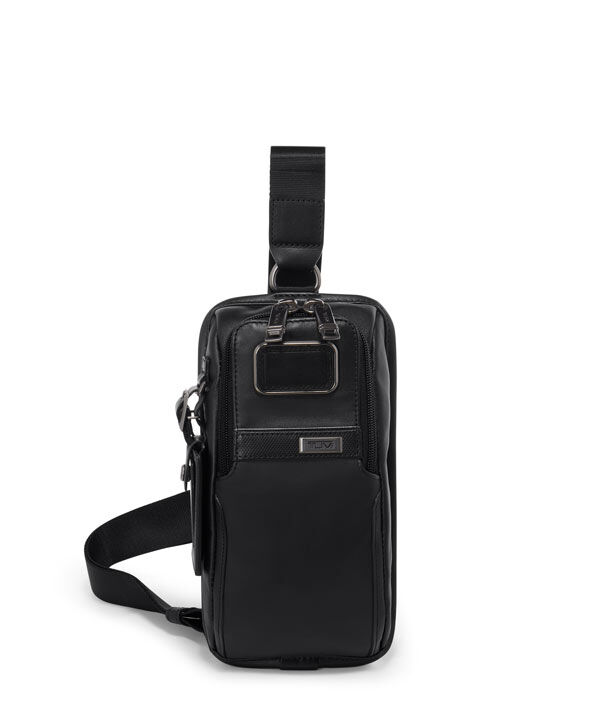 Tumi sling 2025 bag leather
