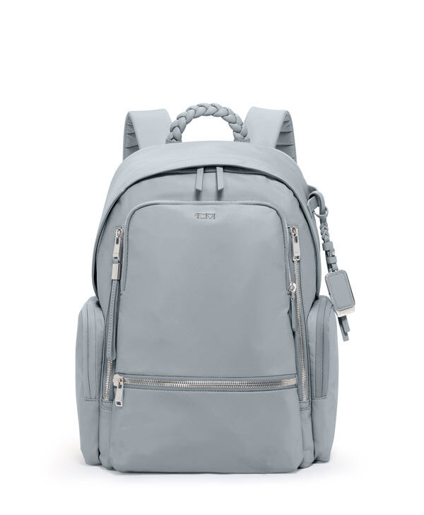 Tumi blue cheap leather backpack