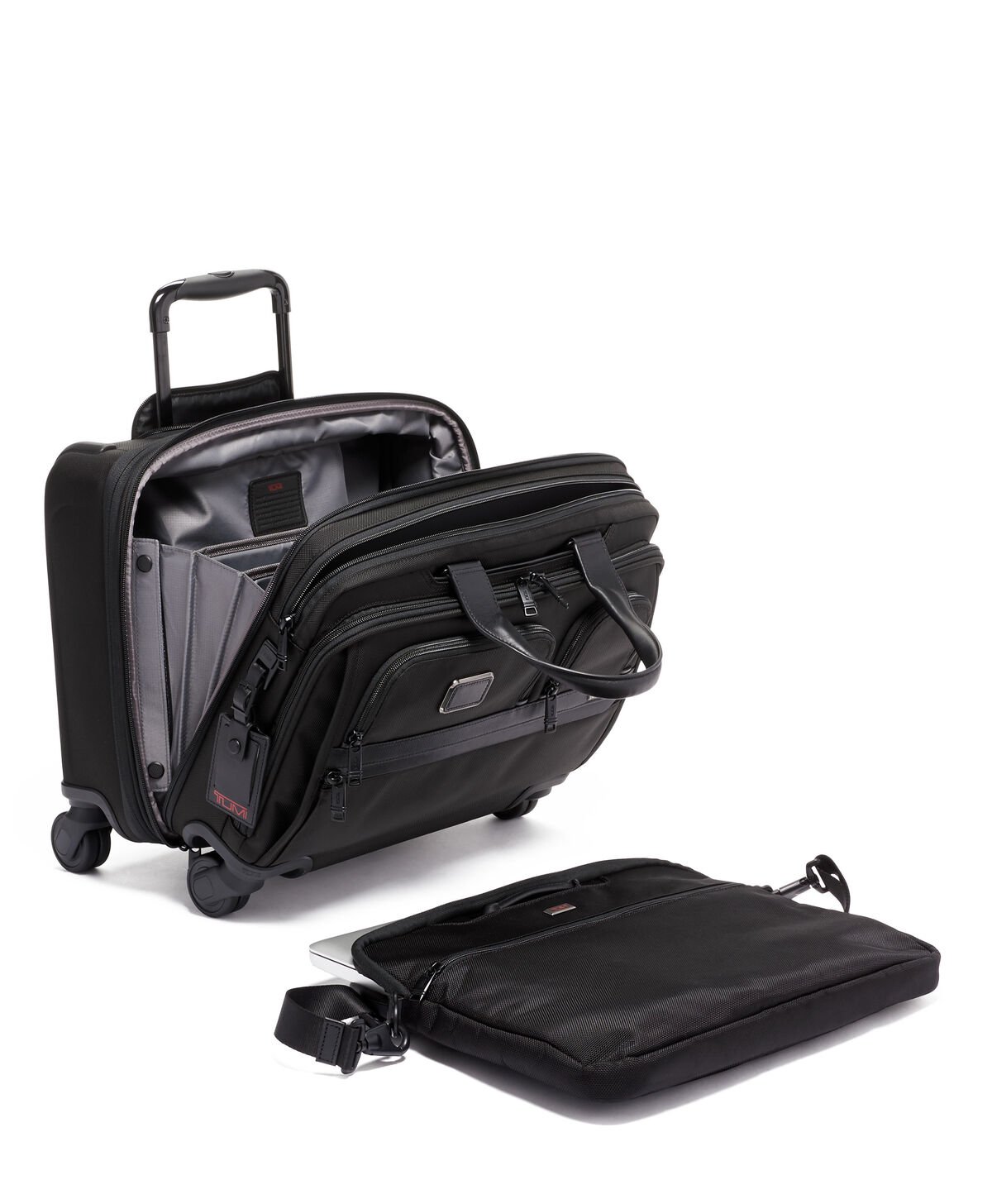 TUMI Alpha 2 DLX 4 WHL LPTP CASE BRIEF  Black